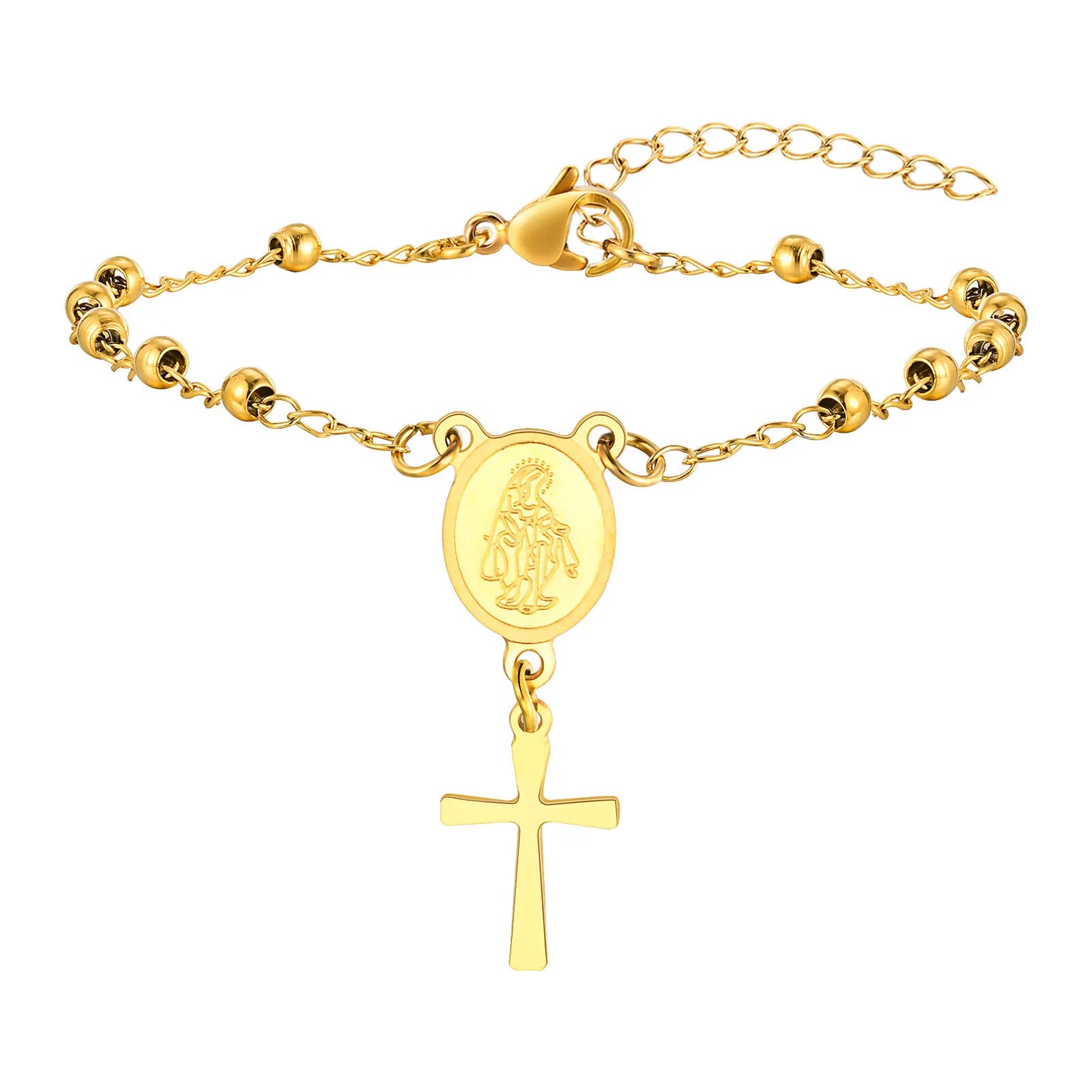 Kreuz Armband Gold & Silber