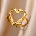 Steel Heart Rings