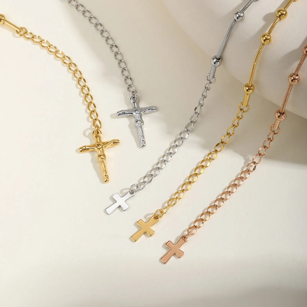 Kreuz Armband Gold & Silber
