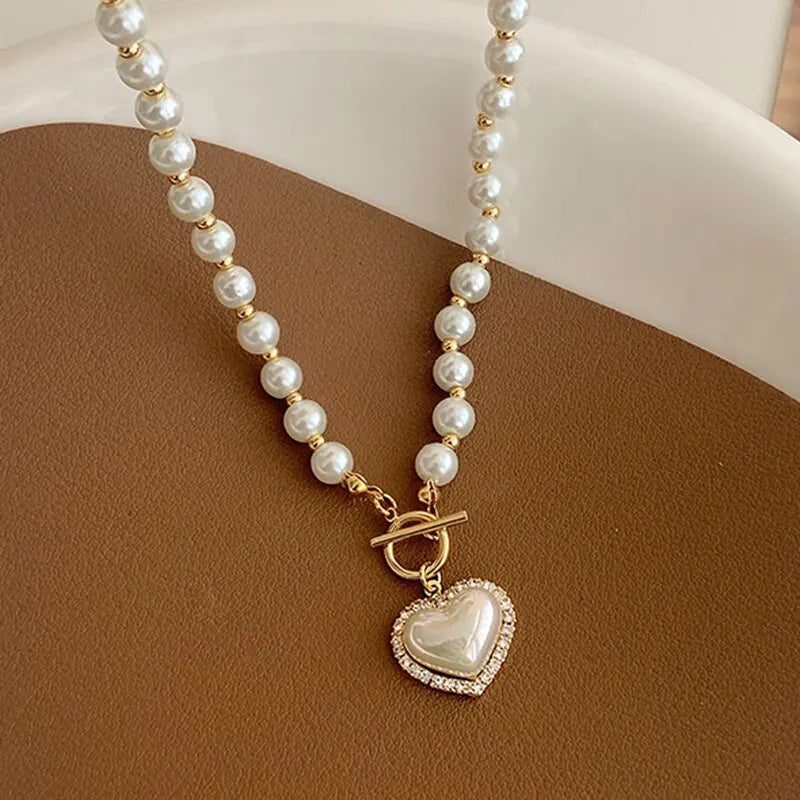 Pearl Necklace & Earrings