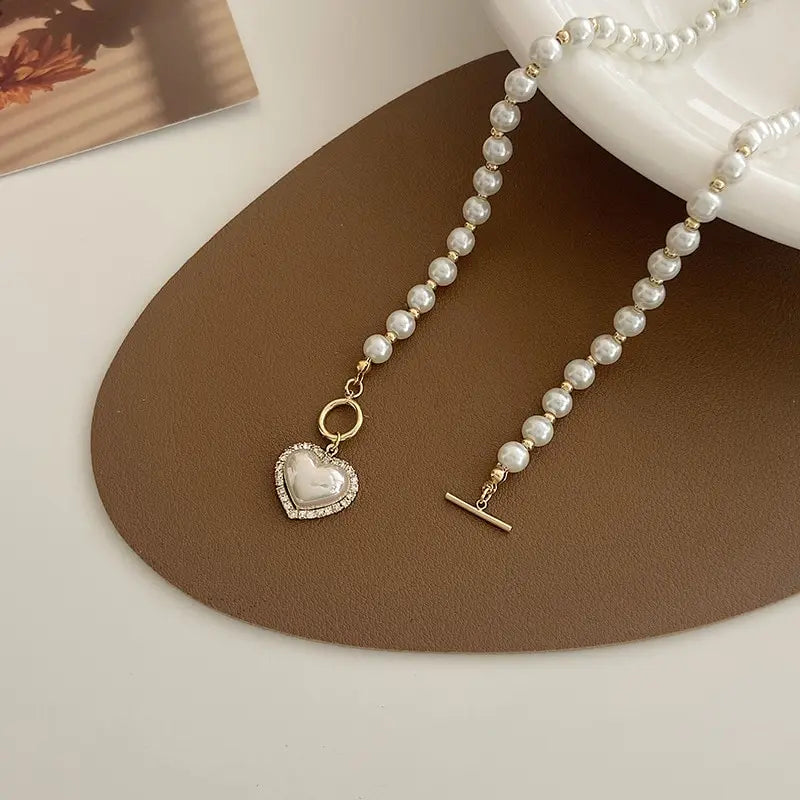 Pearl Necklace & Earrings